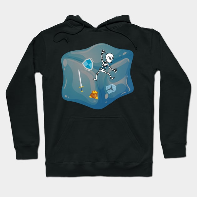 Gelatinous Cube - Ice Blue Hoodie by NerdySparkleGoth